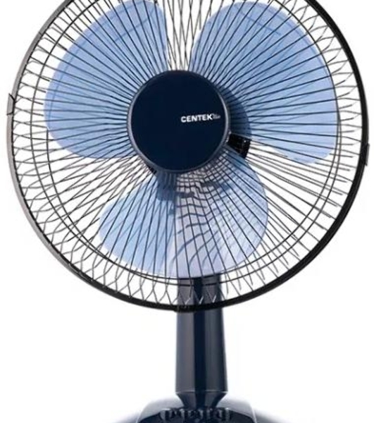 Вентилятор Centek CT-5006 синий, настольный, 25 Вт, 2 скорости, 23 см