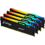Оперативная память Kingston Fury Beast RGB, DDR5, 64Gb (4x16 GB), 6000 MHz, CL40, радиатор, RGB, черный, фото2