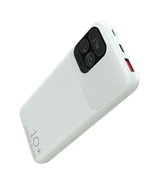 Портативный аккумулятор More choice (4620202550606) PB55-10 с кабелем 1USB 3.0A - 10000mAh белый