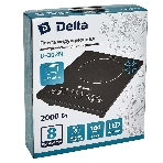 Плита настольная электрическая DELTA D-302N черный, 2 кВт, индукция, конфорки - 1, стеклокерамика, сенсор, фото2