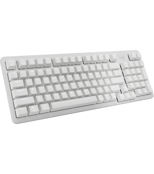 Клавиатура Logitech K868 гибридная, USB Type-A, Bluetooth, радиоканал, белый