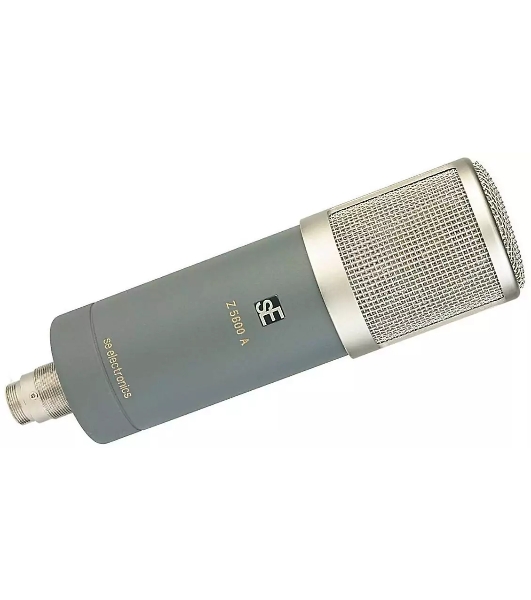 Микрофон конденсаторный sE Electronics [Z 5600A II] ламповый, 20 Гц 20 кГц, всенаправленная, кардиоида с широким углом, кардиоида, гиперкардиоида, восьмерка, комплектация: держатель 'паук', блок питания со шнуром, микрофонный кабель, кейс металлический