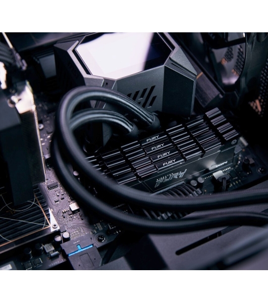 Оперативная память Kingston Fury Renegade, DDR4, 16GB (2x8GB), 3200MHz, CL16, DIMM, с радиатором, серый/черный