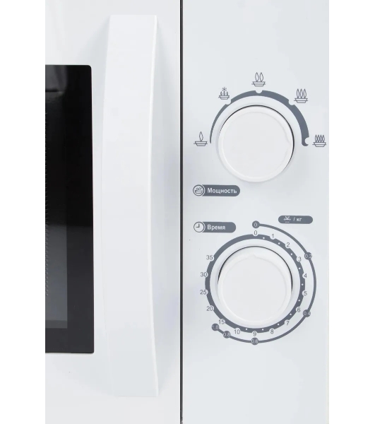 Микроволновая печь Hyundai HYM-M2059 белый, 20 л, 700 Вт, переключатели - поворотный механизм