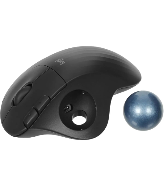 Трекбол Logitech M575S черный оптическая 2000dpi беспров. BT/Radio USB2.0 (910-007035)