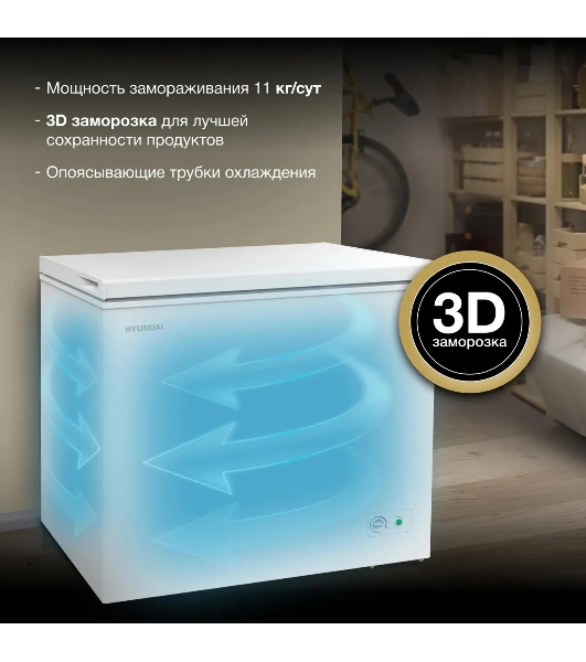 Морозильный ларь Hyundai CH25031 белый