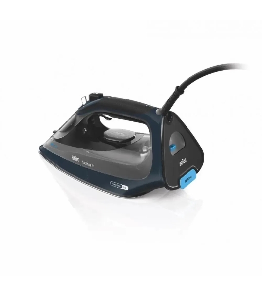 Утюг Braun SI9682DB черный/синий, 3200 Вт, 60 г/мин, 260 г/мин, 330 мл