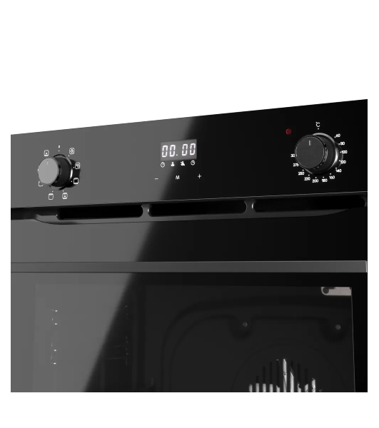 Духовой шкаф Kuppersberg, High-Tech, 72 л, поворотное/сенсорное управление, дисплей, таймер, 7 режимов, макс. температура 300 градусов, телескопические направляющие (на 1 уровень), доводчик двери, цвет черный, цвет фурнитуры черный