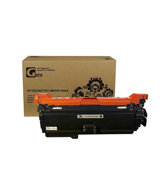 Картридж лазерный GalaPrint GP-CE250X/723H (№504X) черный (10500 стр) для HP Color LaserJet CP3520/CP3525/CP3525dn/CP3525n/CP3525x/CM3530/CM3530fs/Canon i-SENSYS LBP7750/LBP7750Cdn