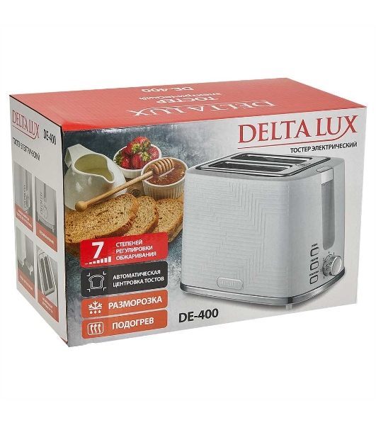Тостер DELTA LUX DE-400 белый