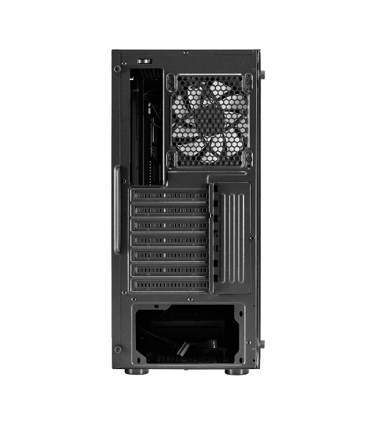 Компьютерный корпус Miditower ExeGate EVO-9211-500NPX (ATX, БП 500NPX с вент. 12см, с окном, 2хUSB+1хUSB3.0, HD аудио, черный, 1 вент. с RGb подсветкой)