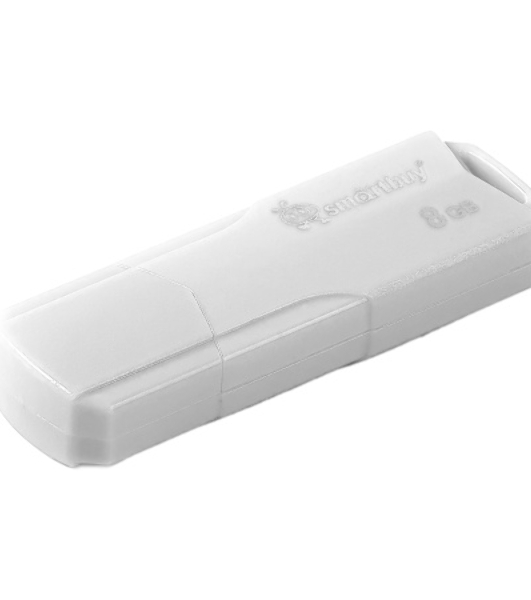 Флешка USB SmartBuy CLUE white (SB8GbCLU-W), 8Gb, USB 2.0, R/W 30/15, белый