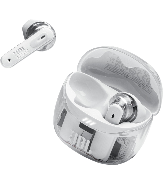 Наушники TWS JBL Tune Flex 2 призрачно-белый, вкладыши/внутриканальные (трансформер), Bluetooth, адаптивное шумоподавление