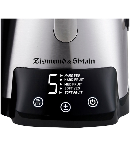 Соковыжималка Zigmund & Shtain EJ-755 стальной, центробежная, 1500 Вт, 800 мл, электронное