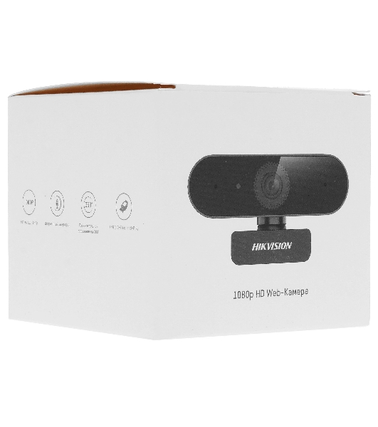 Веб-камера Hikvision DS-U02 1920x1080, 30 кадр/с, USB, микрофон, крепление на мониторе