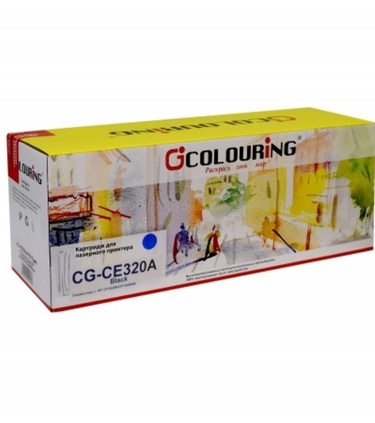 Картридж лазерный Colouring CG-CE320A черный (2000 стр.) для принтеров HP LJ CP1525N/CP1525NW/CM1415/1415fnw