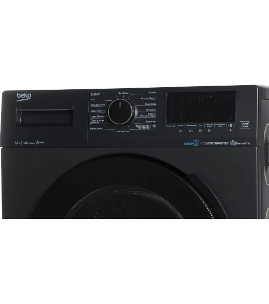 Стиральная машина Beko WSPE7H616A темно-серый, загрузка фронтальная 7,5 кг, 1200 об/мин., класс: А