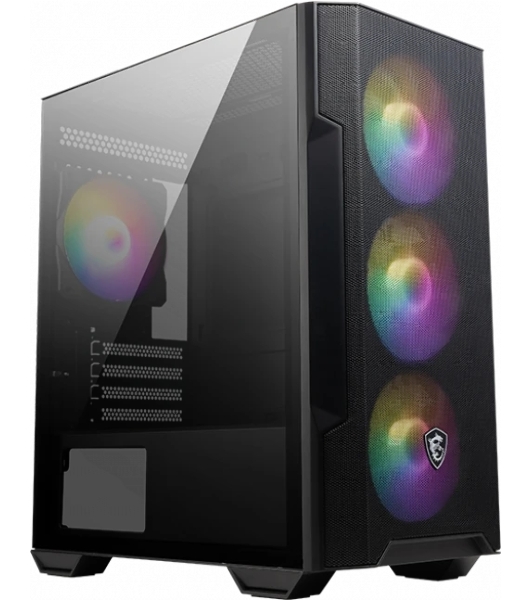 Компьютерный корпус MSI MAG FORGE M100R 1xUSB 3.0, 2xUSB 2.0, 4x120мм ARGB Fan, ARGB Control Board, Tempered Glass Window, Brown Box (932220)