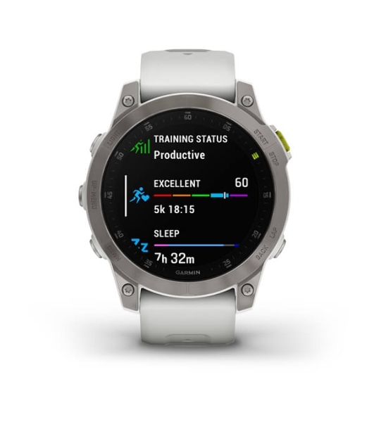 Умные часы Garmin Epix (Gen 2) Sapphire, 1.3' AMOLED, Wi-Fi, Bluetooth, ANT+, GPS, IPX8, титановый белый