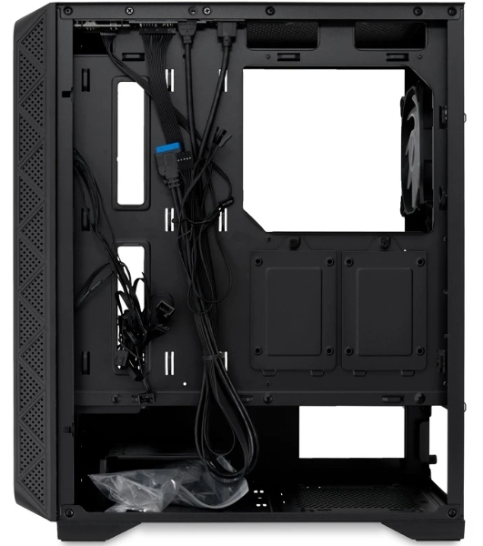 Компьютерный корпус HSPD M521, Mesh Mid Tower, черный, slide TG, 0.45 SPCC, 4x120мм ARGb ATX, mATX, mITX 160/330/184мм 2x2.5', -, 7xPCI 2xUSB-A 3.0, 1xUSB-A 1.0 390x200x449мм
