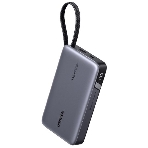 Портативный аккумулятор UGREEN PB551 55992B 145W Power Bank 0mAh USB-C&USB-A со встроенным кабелем USB-C. Цвет: серый космос, фото 1