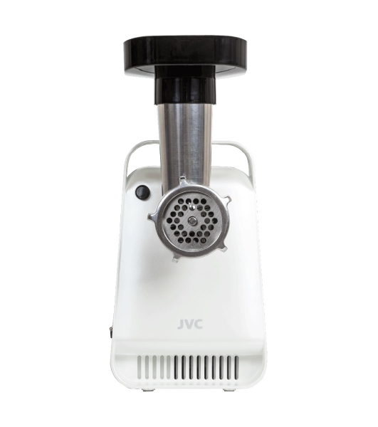 Мясорубка электрическая JVC JK-MG123 белый, 2000 Вт, 2.0 кг/мин, реверс, защита от перегрузки, насадки - 4