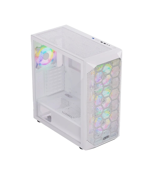Компьютерный корпус ABR Quantum белый (1хUSB Type-C, 2хUSB 2.0, HD Audio, 4xRGb Fan, ATX, E-ATX)