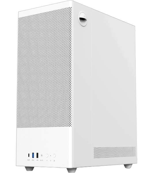 Компьютерный корпус ACD Citadel 108W ATX, Type-C + 2XUSB ports + HD audio combo, Mesh, TG, белый