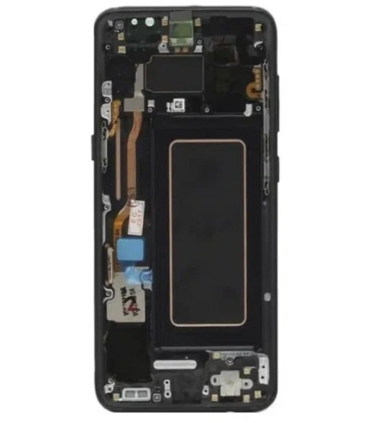 Дисплея для Samsung Galaxy S22 Ultra SM-S908B в сборе с тачскрином ServicePack, черный (GH82-27488A)