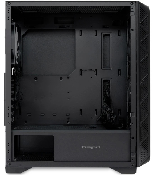 Компьютерный корпус HSPD M521, Mesh Mid Tower, черный, slide TG, 0.45 SPCC, 4x120мм ARGb ATX, mATX, mITX 160/330/184мм 2x2.5', -, 7xPCI 2xUSB-A 3.0, 1xUSB-A 1.0 390x200x449мм