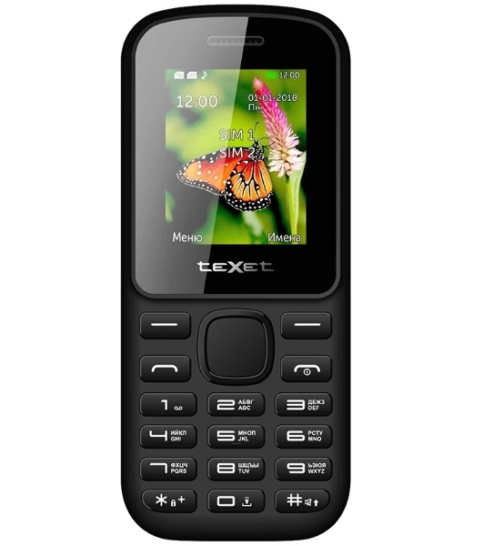 Мобильный телефон teXet TM-130 черный-красный