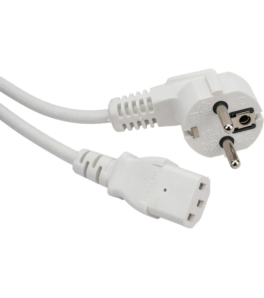 Шнур питания Lanmaster LAN-PP13/SHA-1.0-WH C13-Schuko проводник.:3x0.75мм2 1м 220В 10А белый