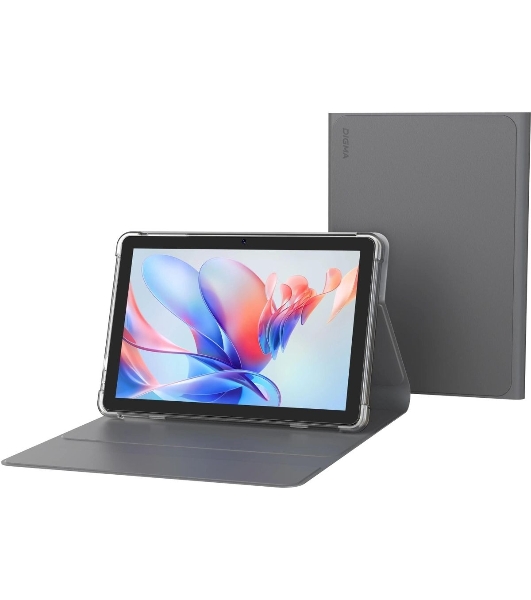 Планшет Digma K10 PLUS 10.1', 4Gb, 64Gb, 3G, 4G LTE, Android 15, серый