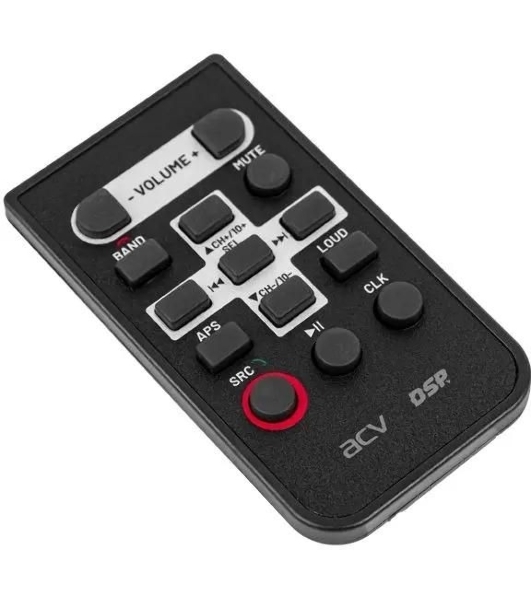 Автомагнитола ACV ADX-211BM, 2 DIN, Bluetooth, USB Type-A, AUX, пульт ДУ