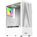 Компьютерный корпус ACD Citadel 108W ATX, Type-C + 2XUSB ports + HD audio combo, Mesh, TG, белый, фото 1