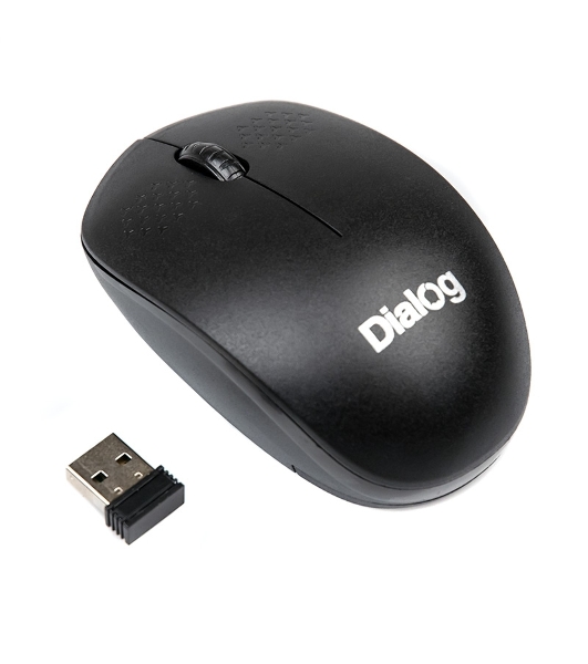 Мышь беспроводная Dialog Comfort MROC-13U черный, 1200 dpi, радиоканал, USB, кнопки - 3