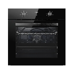 Духовой шкаф Kuppersberg HO 606 P Black line, High-Tech, 78 л, поворотное управление, утапливаемые переключатели, дисплей, таймер, 6 режимов, макс. температура 310 градусов, телескопические направляющие (на 1 уровень), цвет черный, цвет фурнитуры черный, фото 1