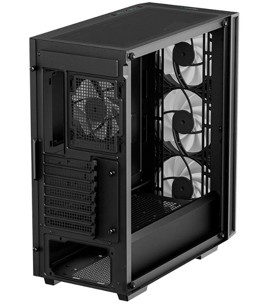 Компьютерный корпус Deepcool MATREXX 55 V4 без БП, боковое окно (закаленное стекло), 3xARGb LED 140мм вентилятора спереди, 1xARGb LED 120мм вентилятор сзади, черный, ATX