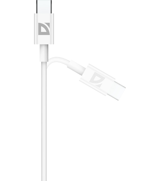 Кабель Defender USB F182 TypeC-TypeC 1м, 30 Вт, PD,TPE,белый