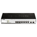 Коммутатор D-Link DGS-1210-10P/FL2A, 8×1 Гбит/с + 2×1 Гбит/с SFP, настраиваемый, фото 1