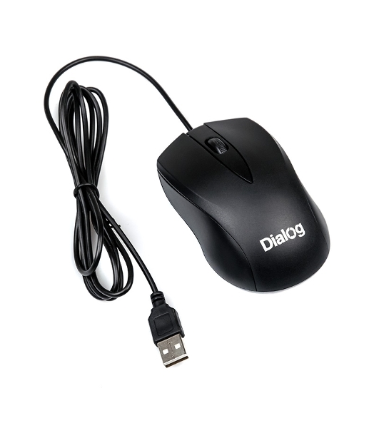Мышь проводная Dialog Comfort MOС-15U черный, 1200 dpi, USB, кнопки - 3