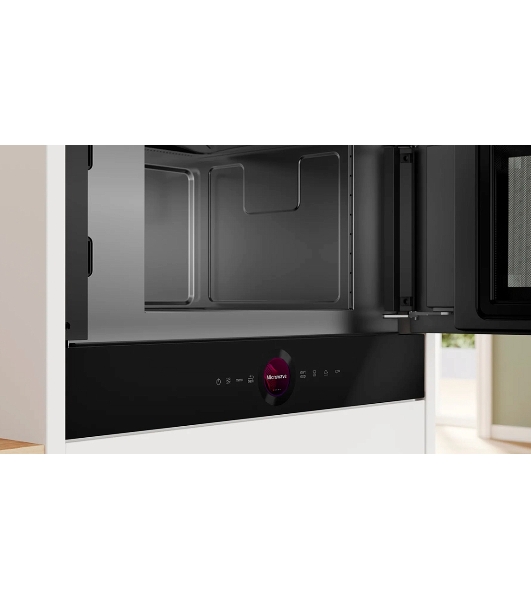 Встраиваемая микроволновая печь Bosch BEL7321B1 900Вт, 5 режимов, кварцевый гриль,инвертер, 21 л, черный, петли слева