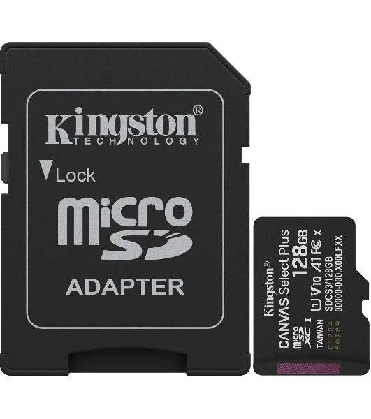 Флеш карта microSDXC 128Gb Kingston SDCS3/128Gb Canvas Select Plus + adapter