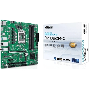 Материнская плата ASUS PRO B860M-C-CSM, LGA 1851, Intel B860, 4xDDR5, 4xSATA, 2xM.2, 1xPCIe 5.0 x16, 1xPCIe 4.0 x16, 1xPCIe 3.0 x1, 1xHDMI, 2xDP, 1x1Gb LAN, 1xUSB-C 10Gbps, 1xUSB-A 10Gbps, 2xUSB-A 2.0, 3x3.5 мм, 7.1, mATX