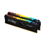 Оперативная память Kingston Fury Beast, DDR4, 16GB (2x8GB), 3200MHz, CL16, DIMM, с радиатором, RGB, черный, фото 1