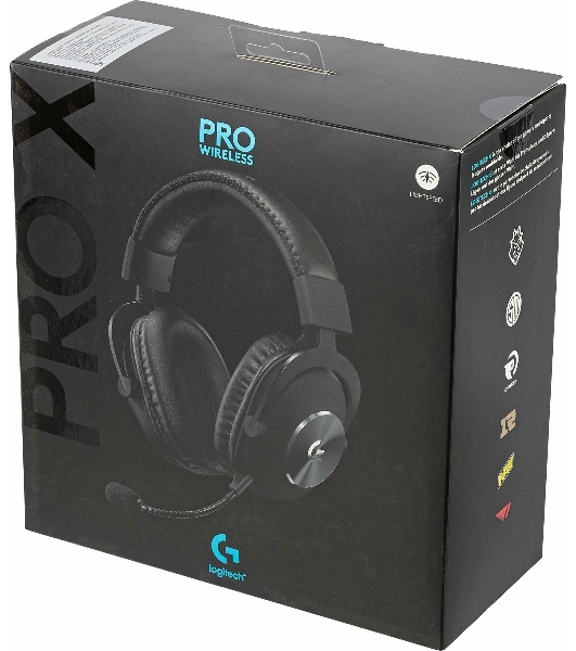 Гарнитура Logitech G PRO X чёрный, беспроводная, USB, подвижный микрофон, отсоединяемый кабель 2 м