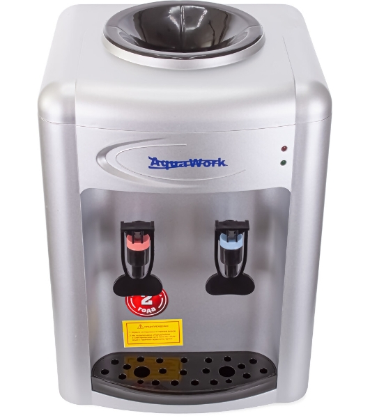 Кулер для воды Aqua Work 0.7-TKR, верхняя загрузка, нагрев 97 °С, без охлаждения, серебристый