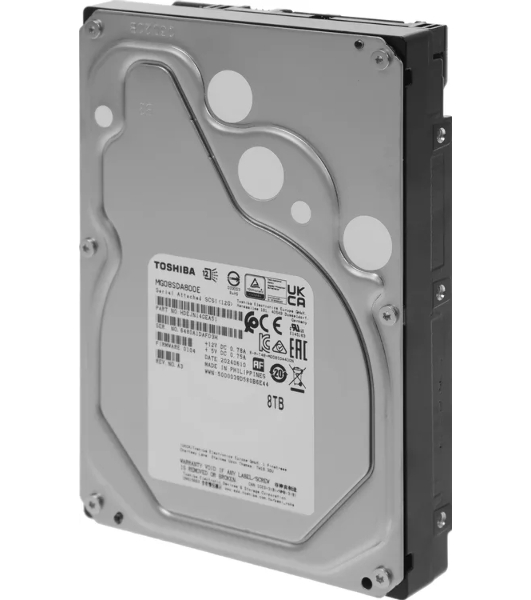 Жесткий диск Toshiba 3.5'; 8TB Enterprise Capacity HDD MG08SDA800E SAS 12Gb/s, 7200rpm, 256MB, 512e/4Kn, Bulk