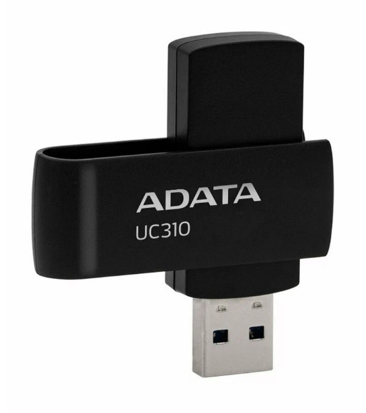 Флешка USB ADATA UC310 (UC310-128G-RBK), 128Gb, USB 3.2 Gen 1, R/W 100/30, черный