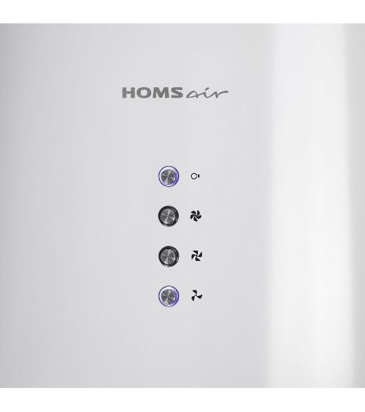 Вытяжка пристенная HOMSair ART 1050WL 35 белый, 35 см, 1050 куб. м/ч, 63 дБ